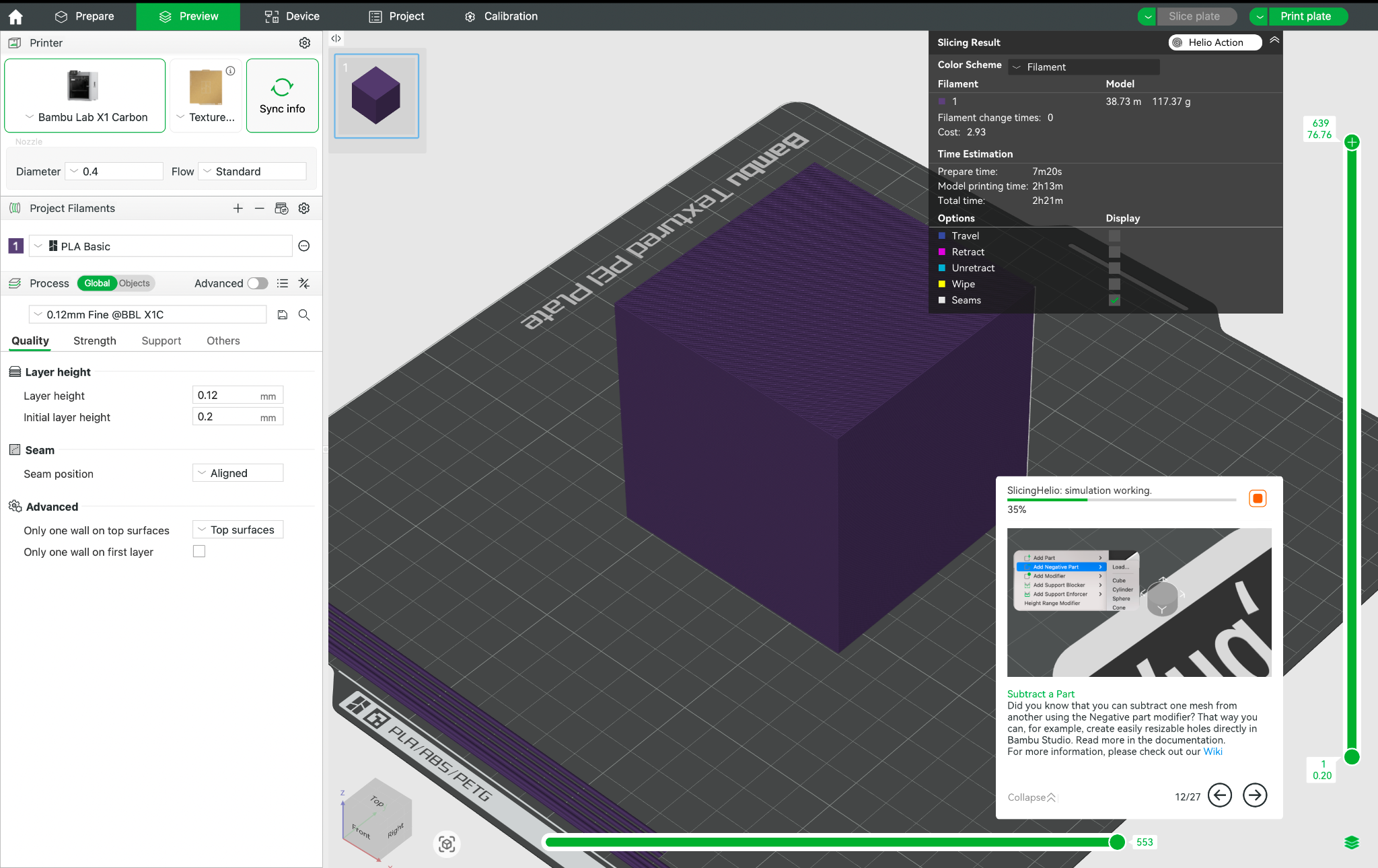 Helio Simulation Progress