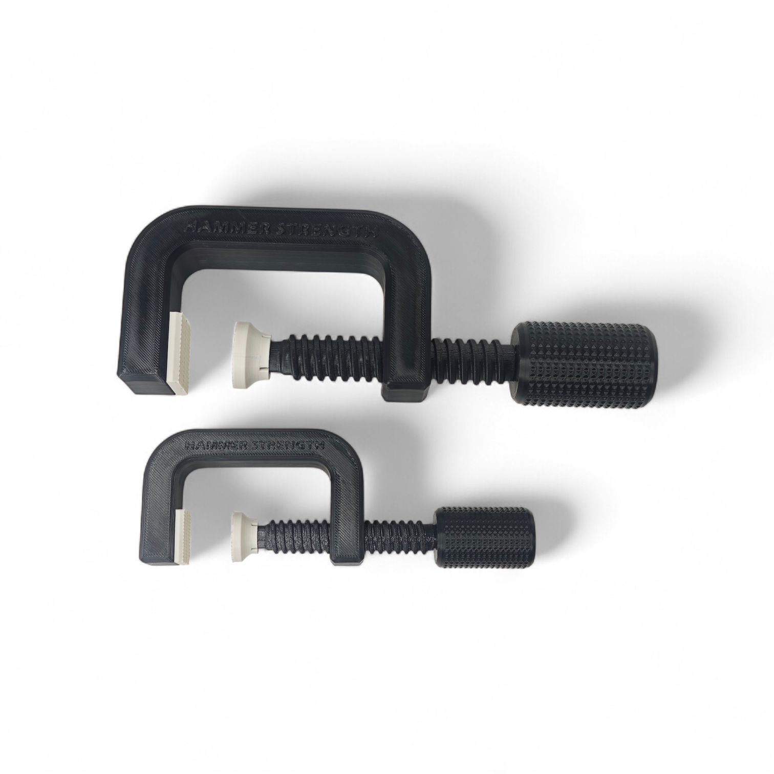 Completed two-color clamps