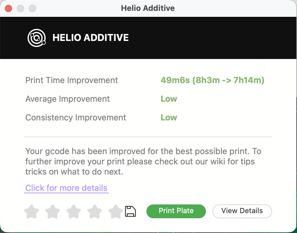 Enhance summary window with time savings