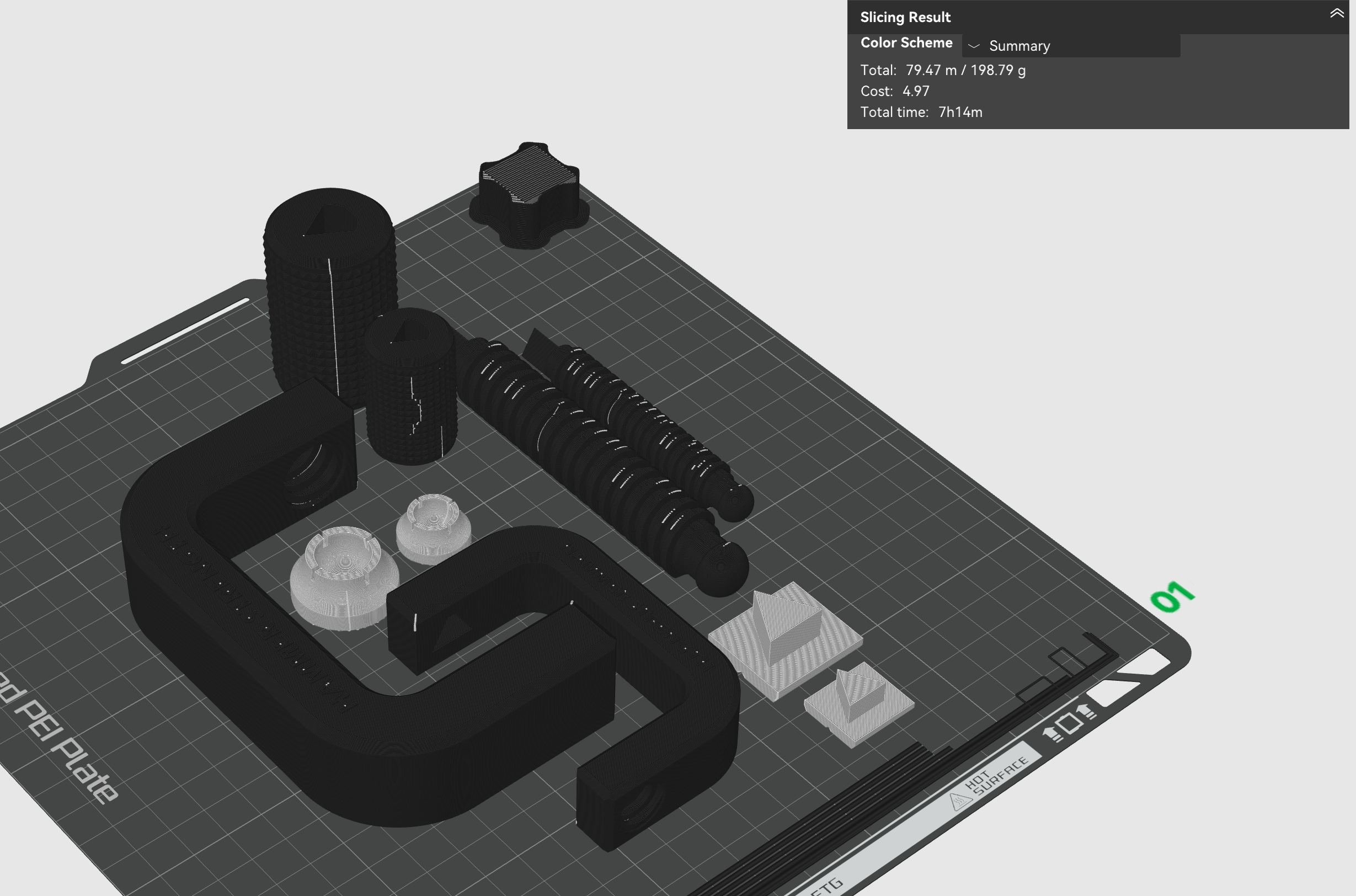 Enhanced G-clamp print time