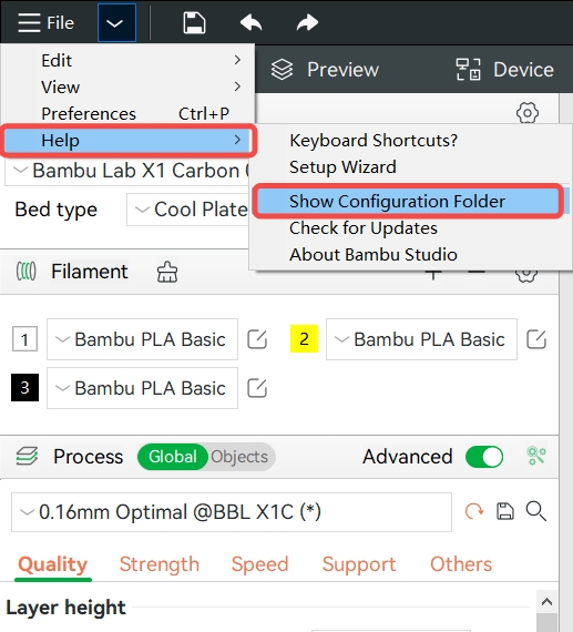 Windows config folder